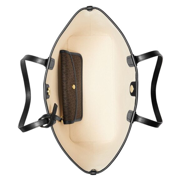 MICHAEL KORS Eliza Large East West Open Tote, Brown, New With Tags - Picture 2 of 3